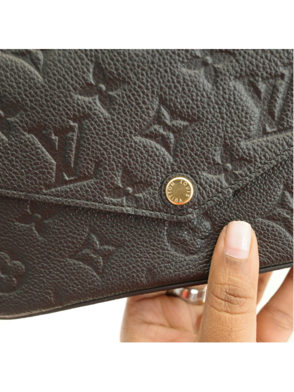 LOUIS VUITTON Black Empreinte Felice Pochette - Picture 16 of 16